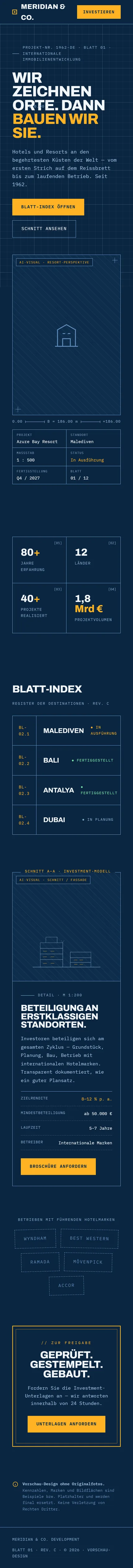Meridian & Co. — mobile Ansicht