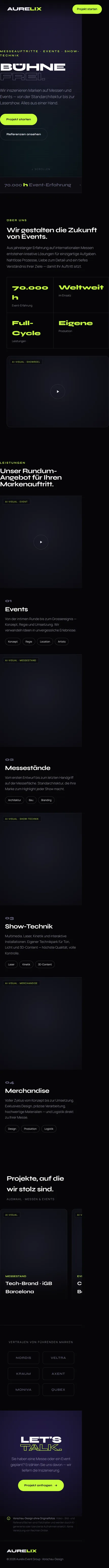Aurelix — mobile Ansicht