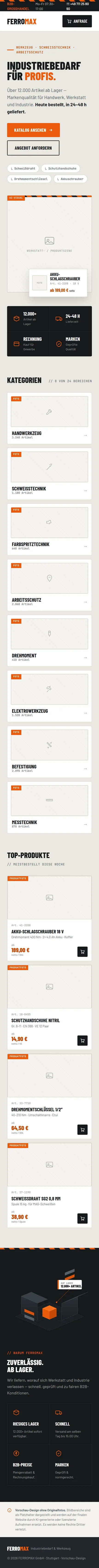 Ferromax — mobile Ansicht