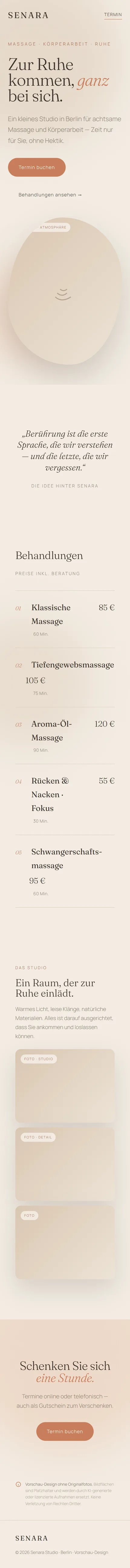 Senara — mobile Ansicht