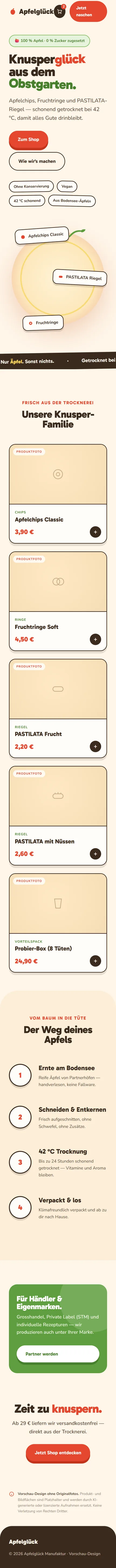 Apfelglück — mobile Ansicht